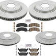 Front & Rear Coated Rotors Ceramic Brake Pads For Ford Expedition 2022-2024