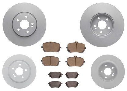 Front & Rear Coated Disc Brake Rotors & Pads for Mercedes Benz CLA250 2020-2025