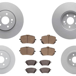Front & Rear Coated Disc Brake Rotors & Pads for Mercedes Benz CLA250 2020-2025