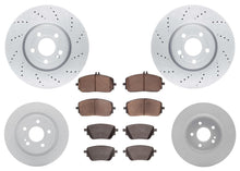 F & R Coated Brake Disc Rotors & Pads for Mercedes Benz AMG CLA250 2020-2025