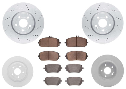 330MM & 302MM Coated Disc Brake Rotors & Pads for Mercedes Benz GLB250 2020-25