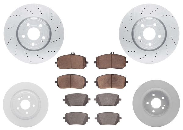 330MM & 302MM Coated Disc Brake Rotors & Pads for Mercedes Benz GLB250 2020-25