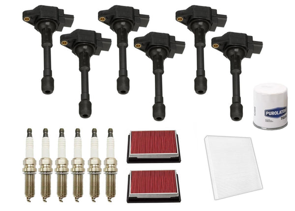Ignition Coils Spark Plugs Tune Up Kit For Infiniti G37 3.7L 2008-2013