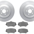 Rear Coated Disc Brake Rotors & Pads for Mercedes Benz EQE350 EQE500 2023-2024