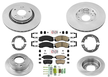 Disc Brake Rotors Pads Shoes Spring Kit for Mitsubishi Outlander 2005-2006 2.4L