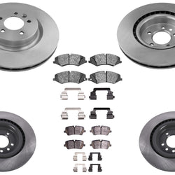 Front & Rear Disc Brake Rotors Disc Brake Pads for Land Rover Discovery 2017