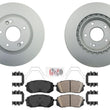Front Coated Brake Rotors Pads For KIA Seltos 21-24 AWD All Wheel Drive Models