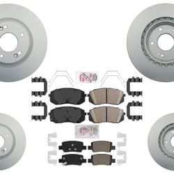 Front Rear Coated Brake Rotors Pads For KIA Seltos 21-24 AWD Turbo Electric PB