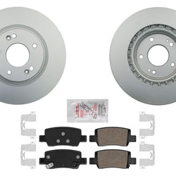 Rear Coated Brake Rotors Pads For KIA Seltos 2021-2024 AWD Turbo Electric PB