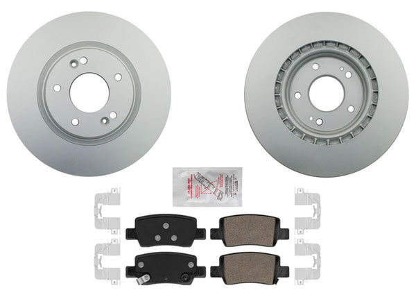 Rear Coated Brake Rotors Pads For KIA Seltos 2021-2024 AWD Turbo Electric PB