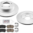 Rear Coated Brake Rotors Pads For KIA Seltos 2021-2024 with Manual Parking Bk