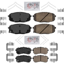 Front Rear Ceramic Disc Brake Pads For KIA Seltos 21-24 FWD Manual Parking Bk