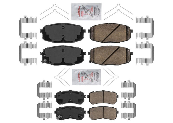 Front Rear Ceramic Disc Brake Pads For KIA Seltos 21-24 FWD Manual Parking Bk