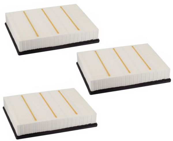 3 Pack Engine Air Filter For Chevrolet Silverado 2500 HD 6.6L 2011 2012 15 2016