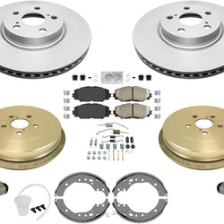 Front Brake Rotors & Pads Drums Shoes Hardware For Toyota Corolla 2009-13 1.8L