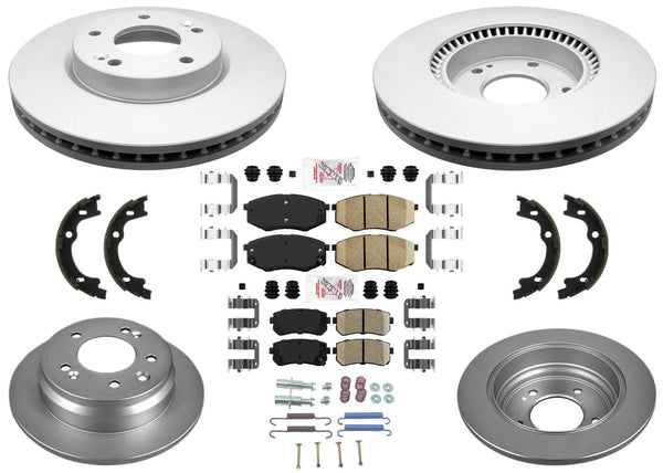 Coated Brake Rotors & Brake Pads for Hyundai Tucson 2010-2012 Front Wheel Drive