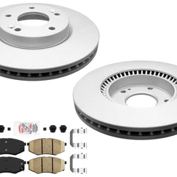Coated Brake Rotors & Brake Pads for Hyundai Tucson 2010-2012 Front Wheel Drive