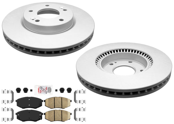 Coated Brake Rotors & Brake Pads for Hyundai Tucson 2010-2012 Front Wheel Drive
