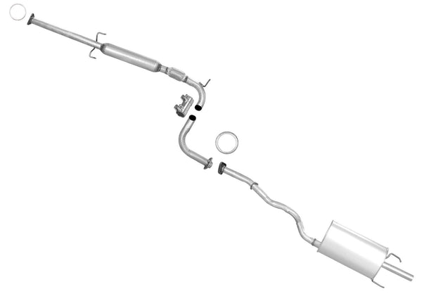 Fits 94-97 Accord DX LX SE 2.2 Middle Resonator & Muffler Exhuast System