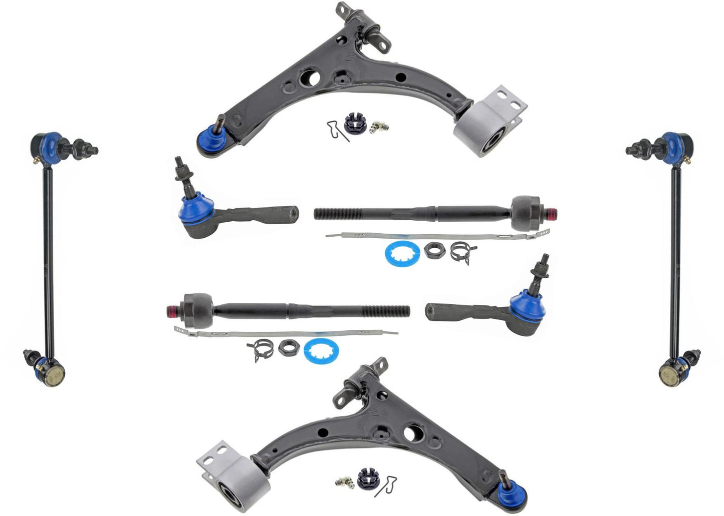 Front Lower Control Arms Tie Rods Sway Bar Links for Chevrolet Cruz 2016-2019