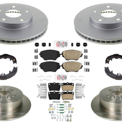 Front Coated Brake Rotors & Brake Pads for Toyota Rav4 Rav-4 2004-2005