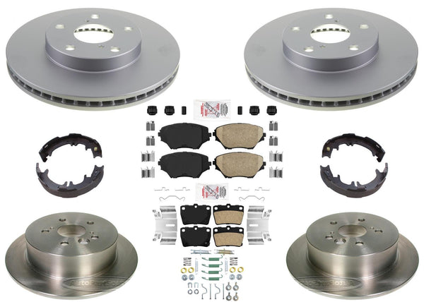 Front Coated Brake Rotors & Brake Pads for Toyota Rav4 Rav-4 2004-2005
