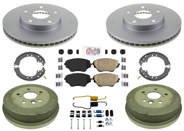 Coated Brake Rotors & Brake Pads Brake Drums for Toyota Rav4 Rav-4 2001-2002