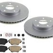 Front Coated Disc Brake Rotors & Brake Pads for Toyota Rav4 Rav-4 2001-2005