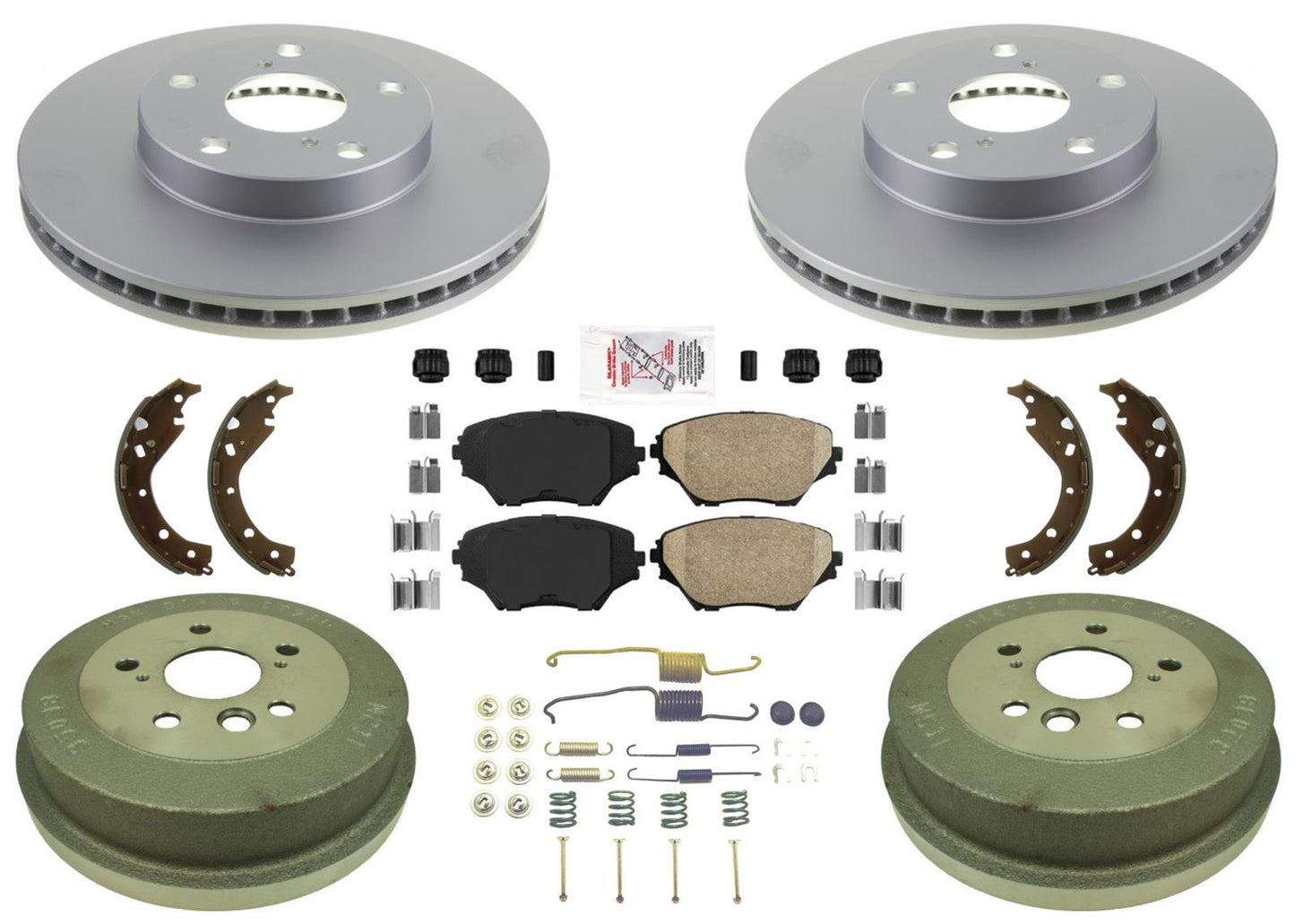 Coated Brake Rotors & Brake Pads Brake Drums Shoes for Toyota Rav4 Rav-4 2003