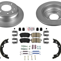Rear Coated Brake Rotors & Pads for Hyundai Tucson 2010-2012 Front Wheel Drive