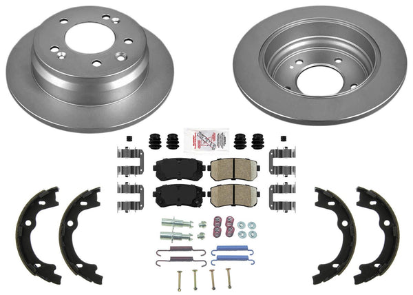Rear Coated Brake Rotors & Pads for Hyundai Tucson 2010-2012 Front Wheel Drive