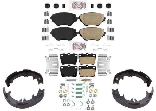 Front Rear Ceramic Disc Brake Pads Parking Shoes for Toyota Rav4 Rav-4 2004-2005