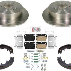 Rear Disc Brake Rotors & Brake Pads Shoes for Toyota Rav4 Rav-4 2004-2005