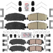 Front & Rear Disc Brake Pads, Hardware, boots, grease For Nissan Titan 2017-2024