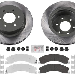 Disc Brake Rotors Front Galvanized Brake Pad Set for Nissan Titan XD 2016-2024
