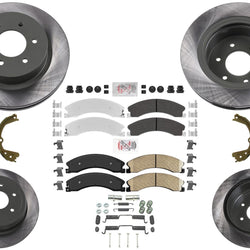 Disc Brake Rotors Front Galvanized Brake Pad Set for Nissan Titan XD 2016-2024