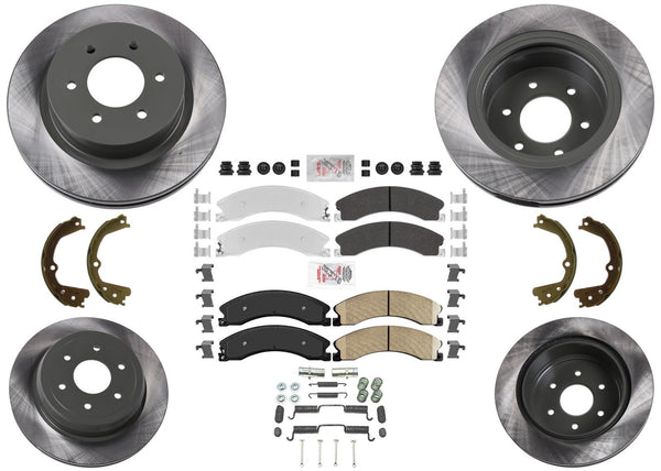 Disc Brake Rotors Front Galvanized Brake Pad Set for Nissan Titan XD 2016-2024