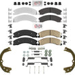 Front & Rear Brake Pad Set Rear Parking Shoes for Nissan Titan XD 2016-2024