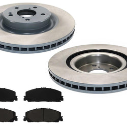 Front GEO Coated Brake Disc Rotors Ceramic Pads For Honda Pilot 2023 2024 2025