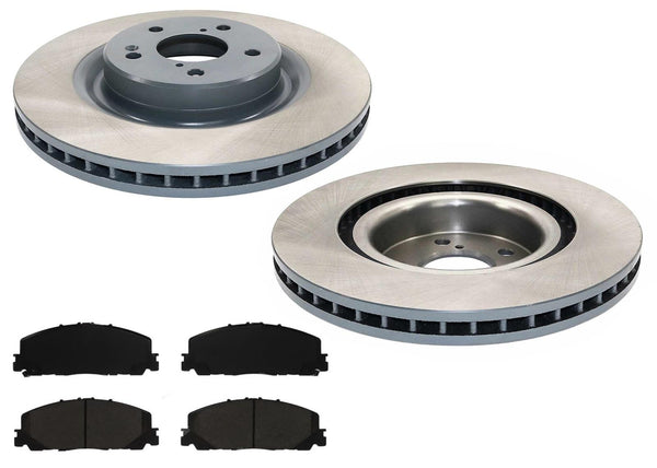 Front GEO Coated Brake Disc Rotors Ceramic Pads For Honda Pilot 2023 2024