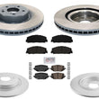 Front Rear GEO Coated Brake Disc Rotors Ceramic Pads For Honda Pilot 2023-2025