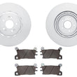 Front GEO Coated Brake Disc Brake Pads for Genesis GV70 4 Piston Brem Bo 22-24
