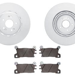 Front GEO Coated Brake Disc Brake Pads for Genesis GV70 4 Piston Brem Bo 22-24