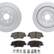 Rear GEO Coated Brake Disc Brake Pads for Genesis GV70 with 345MM Rotor 22-24