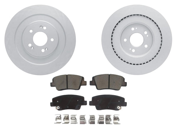 Rear GEO Coated Brake Disc Brake Pads for Genesis GV70 with 345MM Rotor 22-24