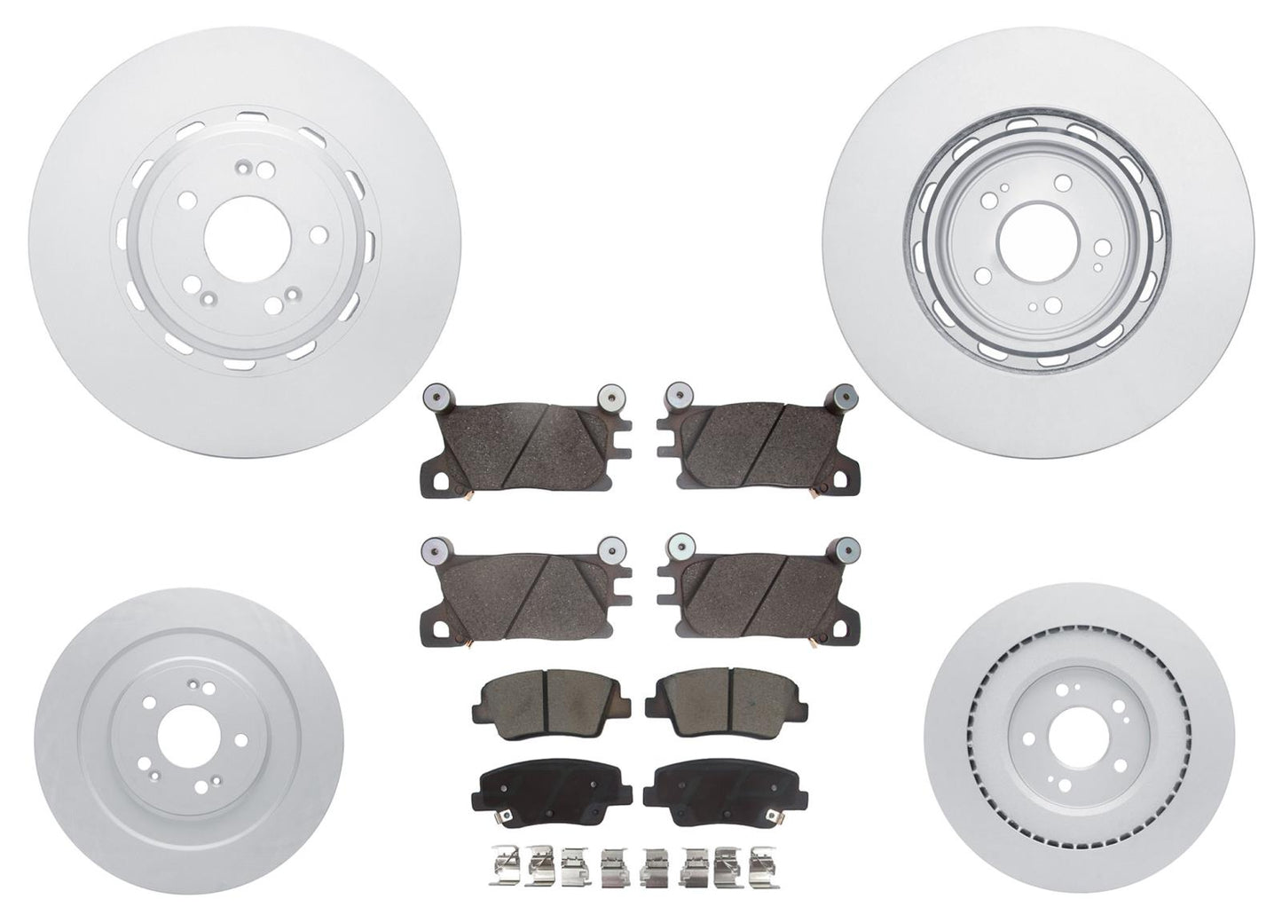 Coated Brake Disc Brake Pads for Genesis GV70 22-24 w/ 4 Piston Genesis Brem Bo