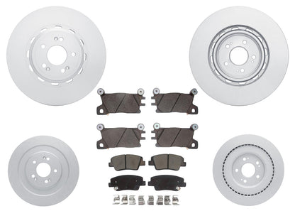 Coated Brake Disc Brake Pads for Genesis GV70 22-24 w/ 4 Piston Genesis Brem Bo