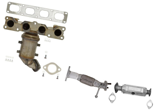 Upper & Low Catalytic Converter Engine Flex Pipe For Kia Optima 2009-2010 2.4L
