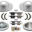 Front Coated Disc Brake Rotors Pads Parking Shoes for BMW 320i xDrive 2013-2018