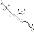 Engine Pipe Muffler Exhaust Pipe System For 89-94 Ford F-250 7.3L 133" Wheelbase